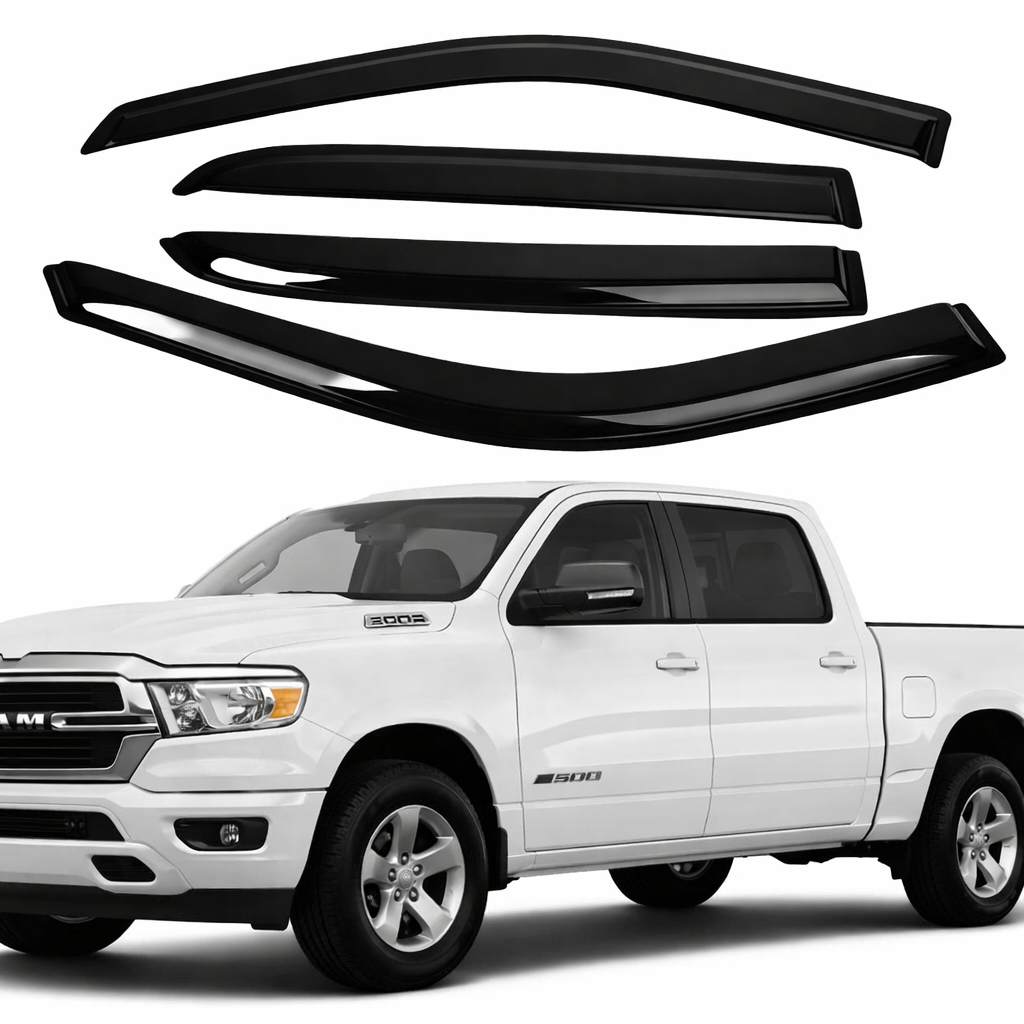 Dodge Ram rain deflectors gen 5 2019-2025 (crewcab) - PICKUP-PARTS