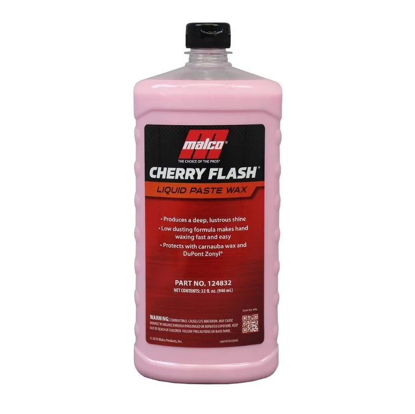 Malco Cherry Flash Liquid Paste Wax – Snel & Makkelijk Hoogglans Wax (946ml) - PICKUP-PARTS
